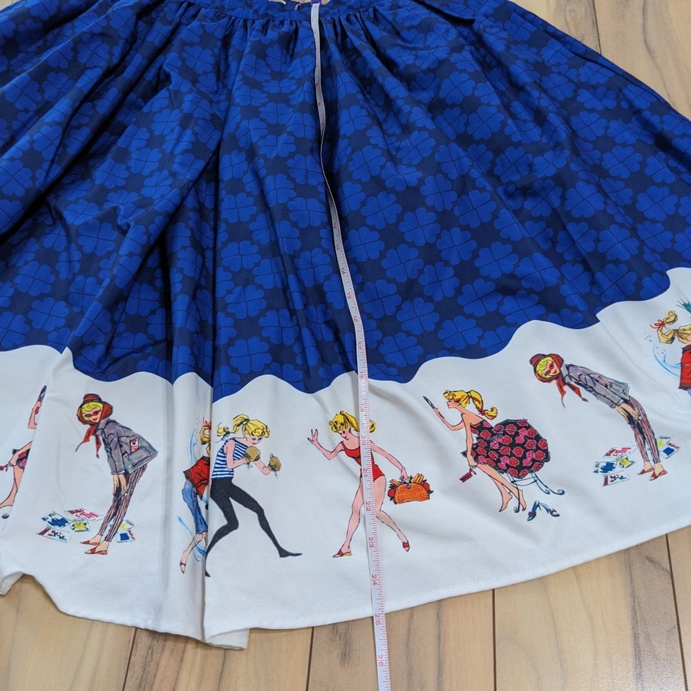EUC! Unique Vintage X Barbie A Line Classic Barbie Icon Skirt Women's L 10-12 - Picture 5 of 14